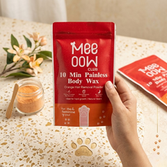 Meeoow Club Orange Hair Removal Powder 100g 10 Min Painless Body Wax For Smooth Soft Skin