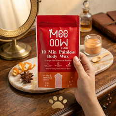 Meeoow Club Orange Hair Removal Powder 100g 10 Min Painless Body Wax For Smooth Soft Skin