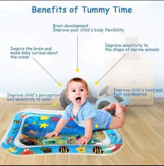 Baby Water Play Mat – Inflatable Tummy Time Sensory Activity Mat for Infants & Toddlers