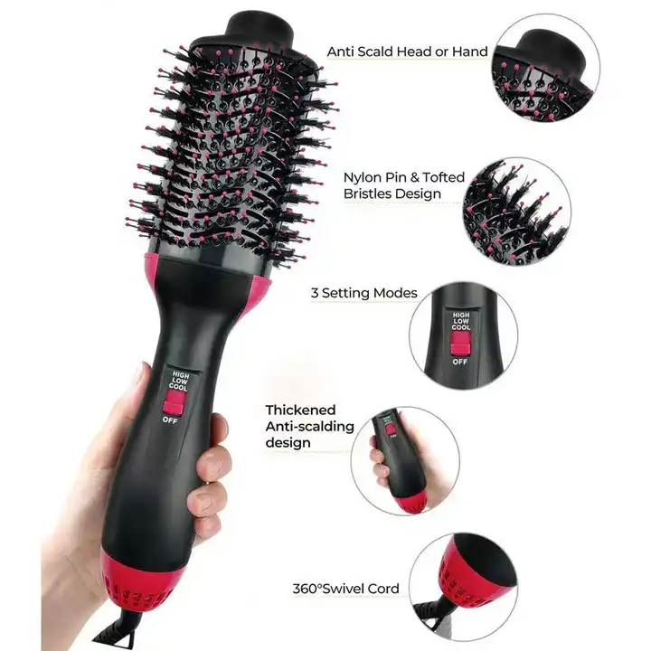 One Step Hair Dryer and Volumizer 3‑in‑1 Hair Dryer with Comb, Hair Straightener & Curler for Easy Styling