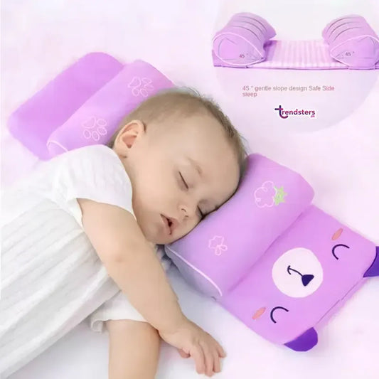Adjustable Baby Sleep Support Pillow – Anti-Roll Cushion & Infant Neck Support Positioner | Random Colour