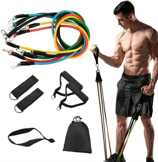 Resistance Bands Set 11-Piece – Workout Exercise Bands for Home & Gym