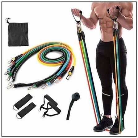 Resistance Bands Set 11-Piece – Workout Exercise Bands for Home & Gym